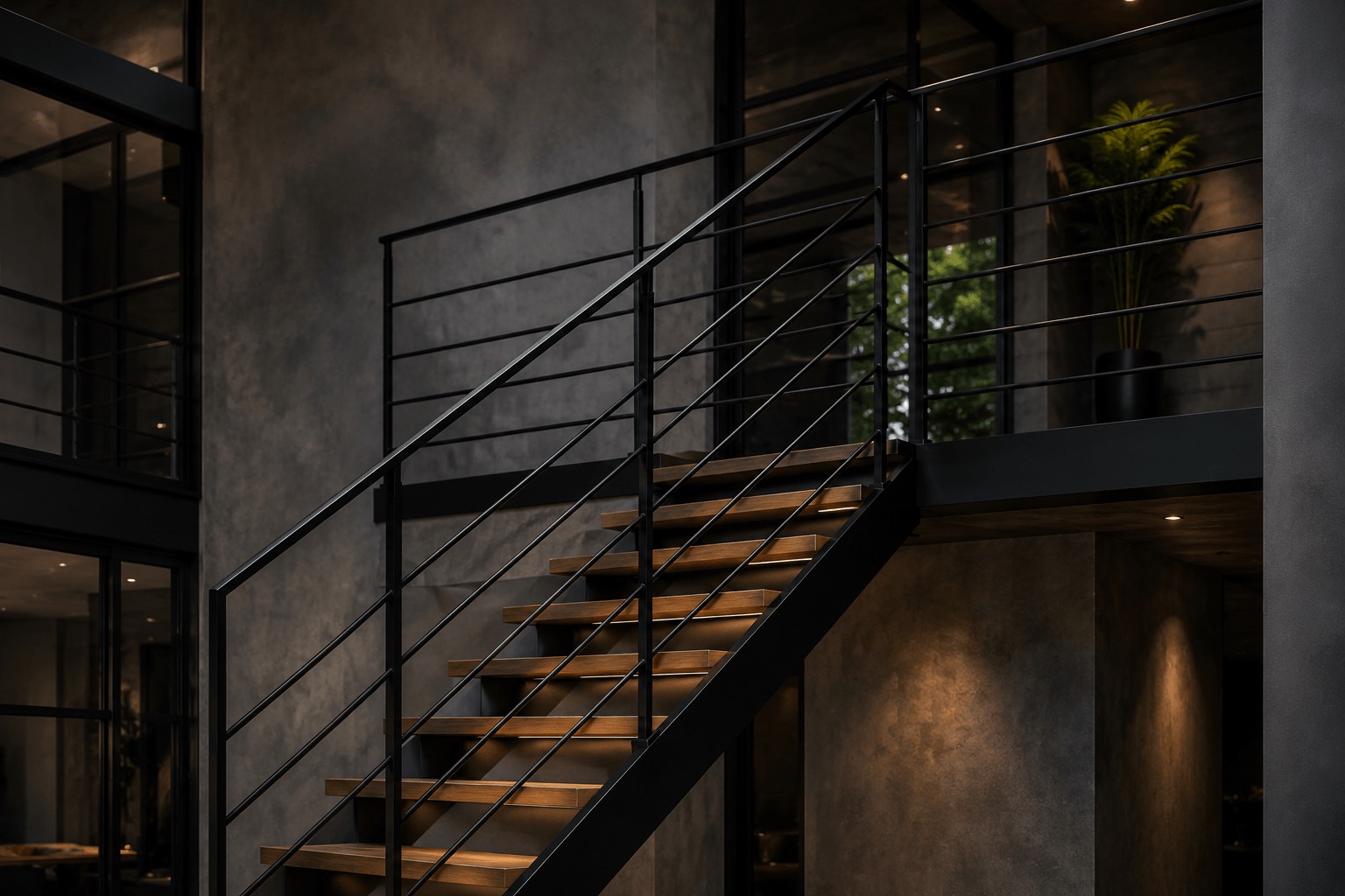 Перила у стилі loft та modern
