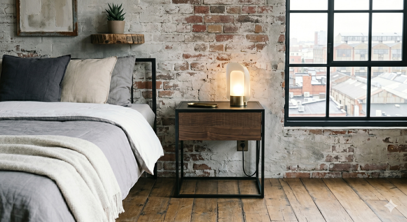 Приліжкова тумба у стилі loft