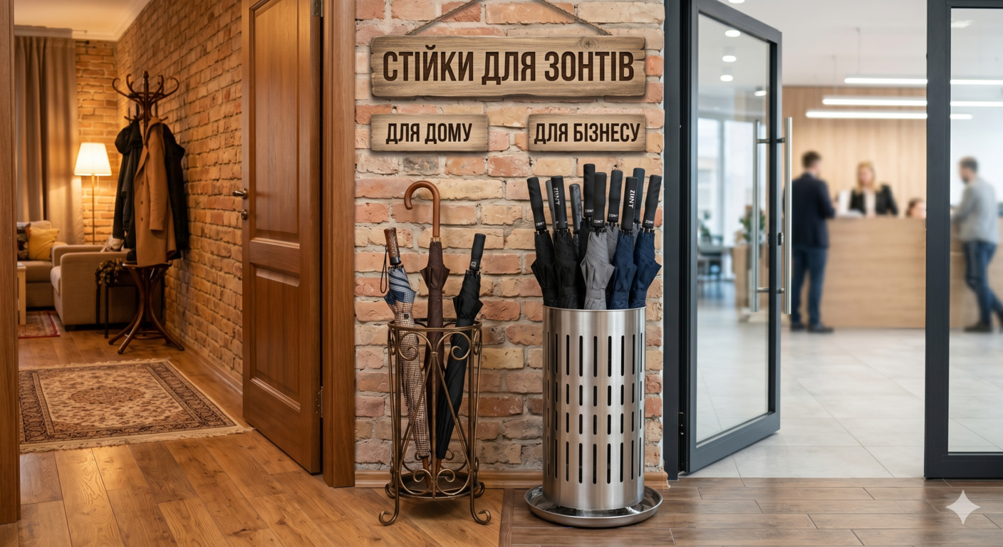 Металева стійка для зонтов у сучасному стилі